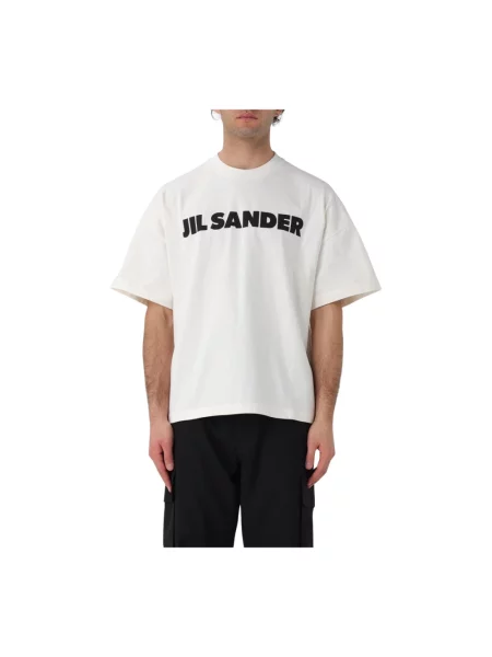 Koszulka Jil Sander z logo biała