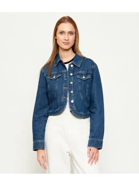 Karl Lagerfeld Geacă de blug Fashion | Cropped Fit albastru