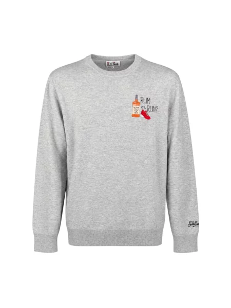 Sweter Mc2 Saint Barth wełniany szary