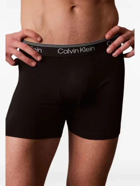 Boxeri Calvin Klein Underwear cu autograf negru