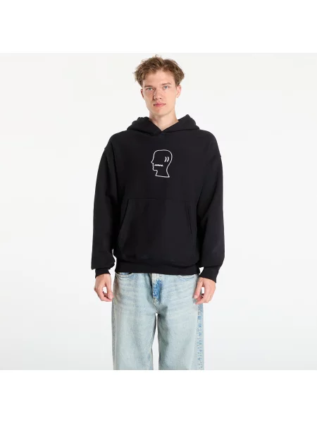 Hanorac Brain Dead Logo Head Hoodie Black S negru