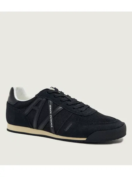 Armani Exchange Sneakers | piele întoarsă negru