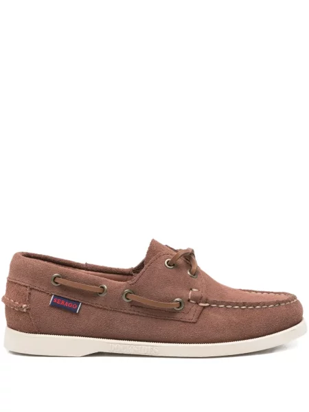 Pantofi loafer Sebago din piele de căprioară maro