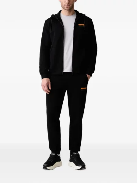 Hoodie Ea7 Emporio Armani με σχέδιο μαύρο