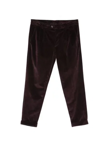 Pantaloni Eleventy de catifea cord roșu