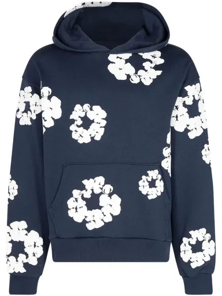 Hanorac Denim Tears cu imagine albastru