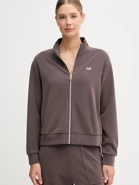Emporio Armani bluza gładka brązowy