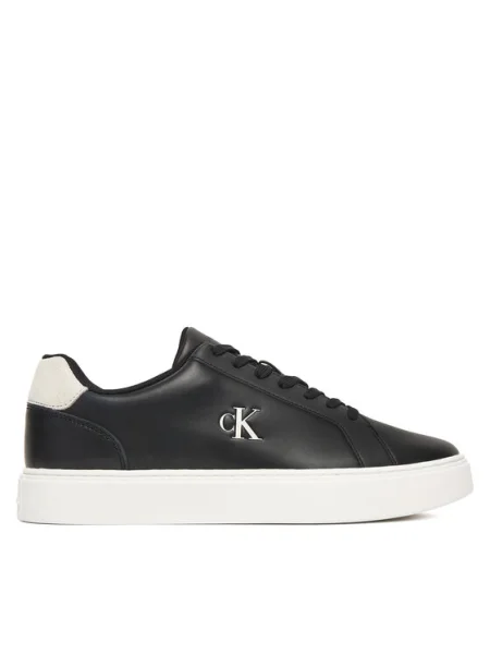 Sneakerși Calvin Klein Jeans din dantelă alb