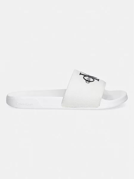Calvin Klein natikači ESS SLIDE CV bela