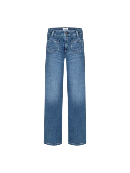 Cambio Dżinsy Z Szerokimi Nogawkami Tess blau niebieskie