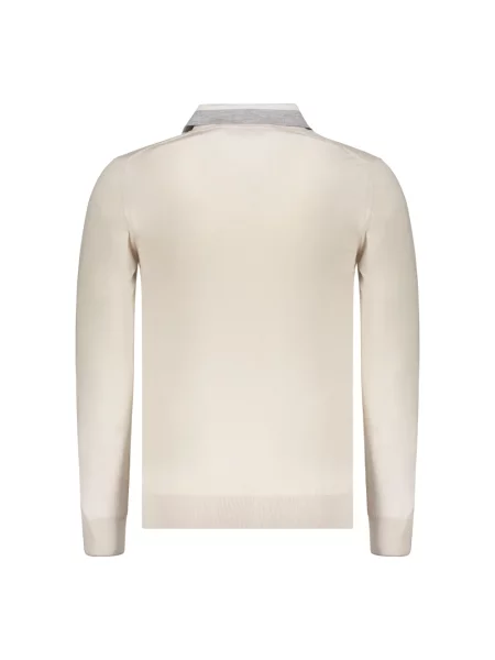Lekki sweter Moorer wełniany elegancki beżowy