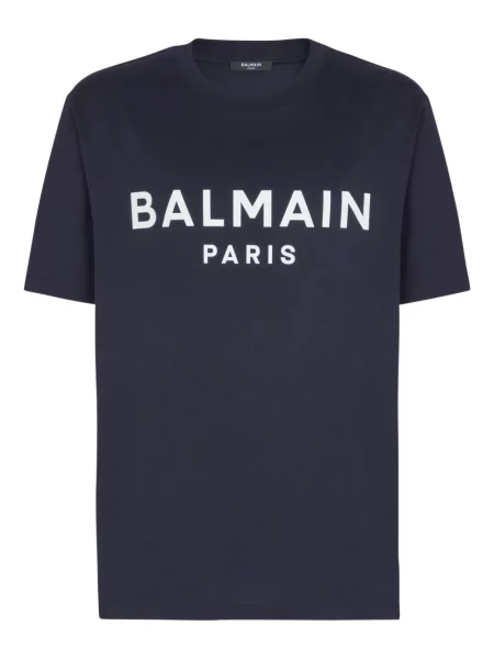 Tricou Balmain cu imagine albastru