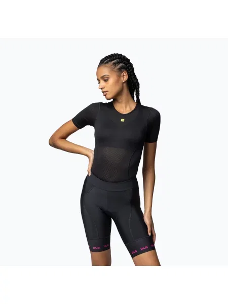 Cyklistické šortky Alé Strada fuchsia černé