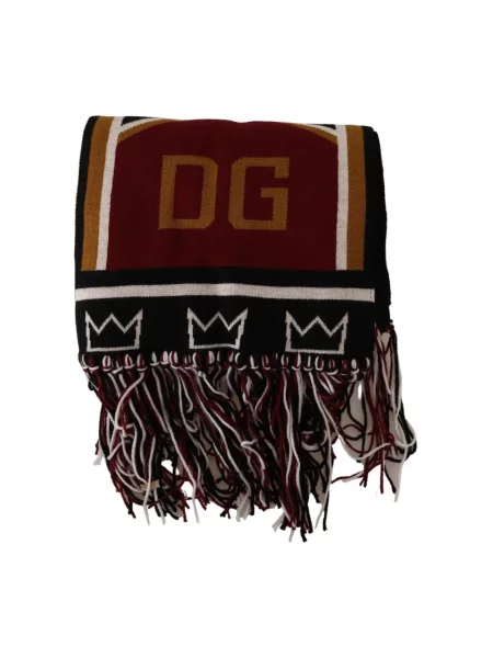 Szal Dolce And Gabbana elegancka z logo wełniana