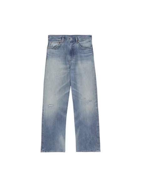 Szerokie jeansy Denimist niebieskie