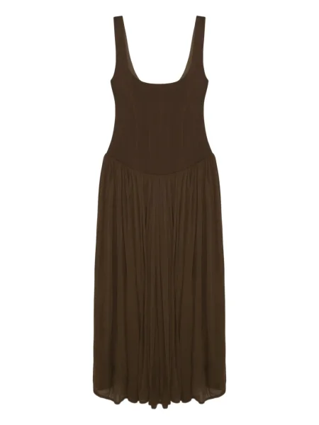 Sukienka midi Simkhai do kolan garniturowa brązowa