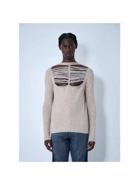 Dzianinowy sweter Rick Owens beżowy