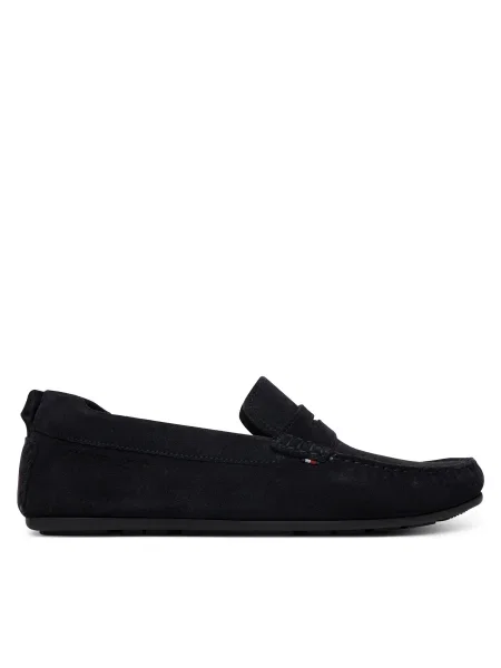 Tommy Hilfiger Mokaszin Core Hilfiegr Suede Driver Sötétkék kék