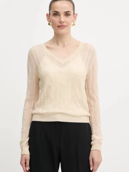 Guess sweter IZABELLA lekki beżowy