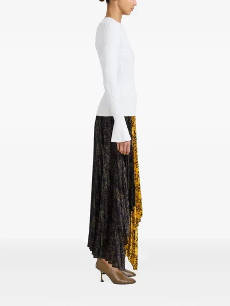 Top Proenza Schouler de mătase alb