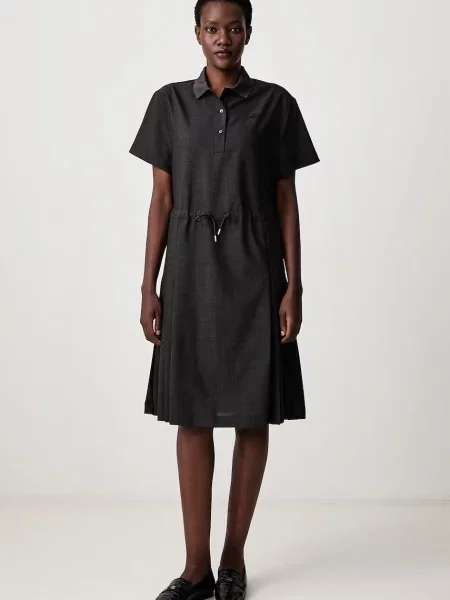 Lacoste rochie de vară cu lână gri