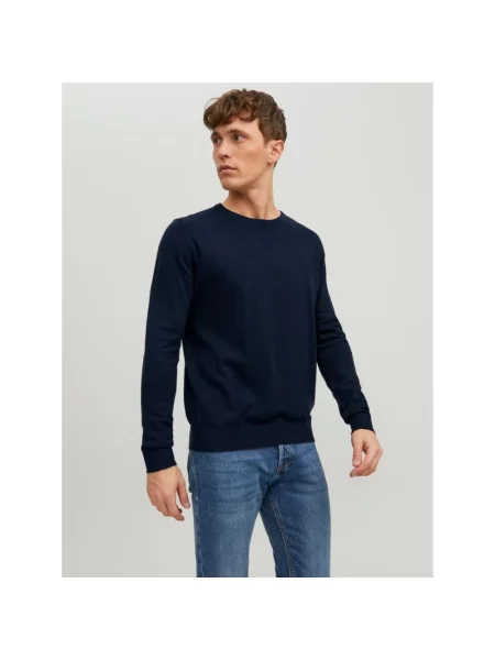 Jack & Jones Swetry Mężczyzna M Dzianina z okrągłym dekoltem niebieski