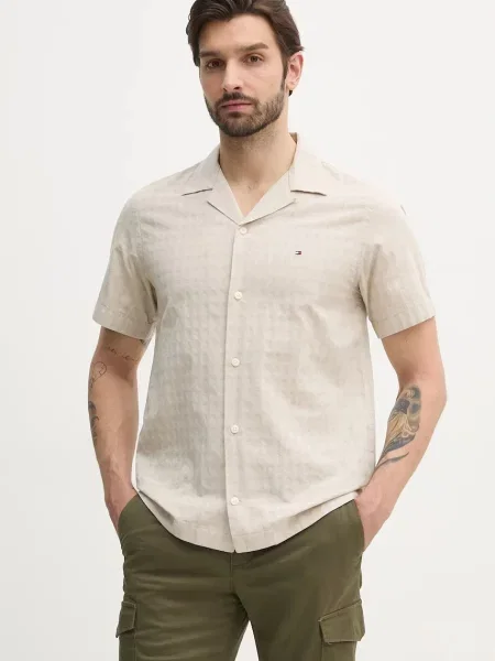 Tommy Hilfiger camasa din amestec de in bej