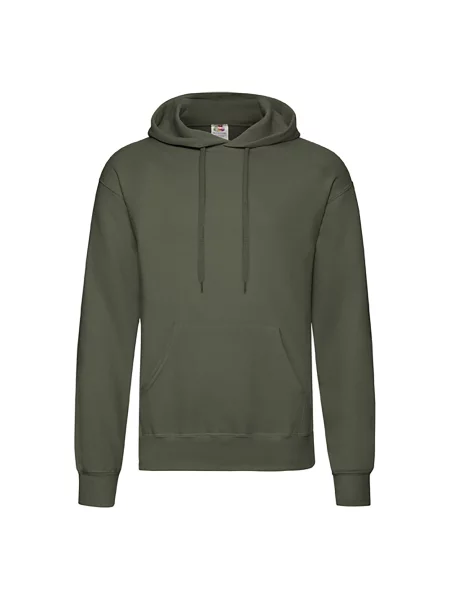 Bluza z kapturem Fruit Of The Loom z kapturem klasyczna khaki