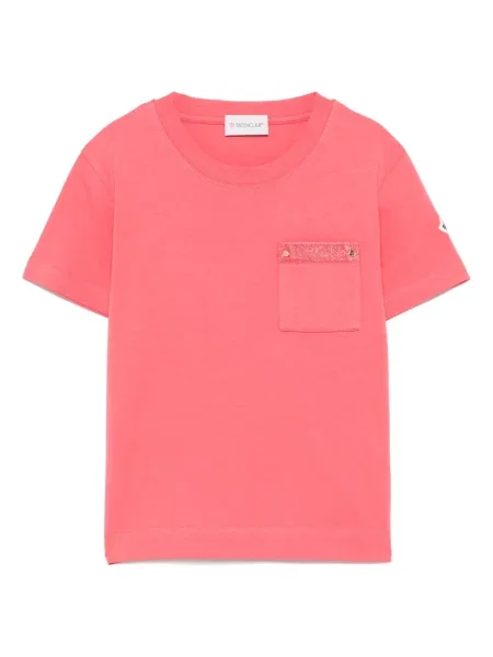 Koszulka dziecięca Moncler Enfant różowa