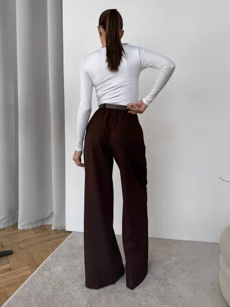 Брюки Jadone Fashion коричневые