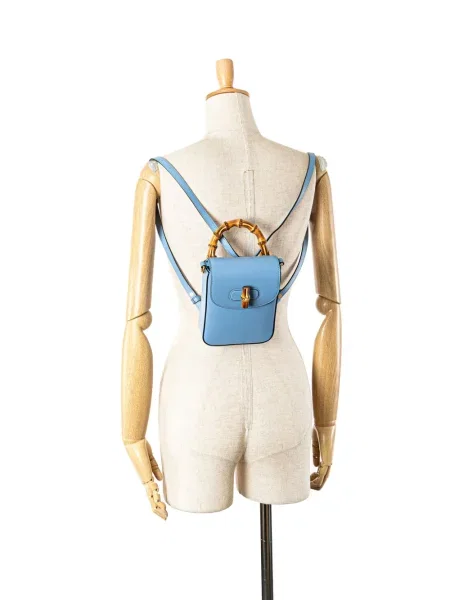 Bambusový mini top Gucci Pre-owned modrý