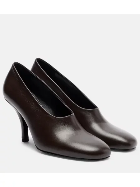 Pantofi cu toc Toteme din piele maro