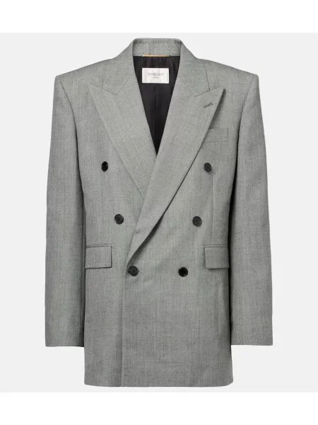 Sacou Saint Laurent de lână gri