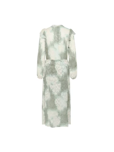 Sukienka maxi Inwear w kwiatki zielona