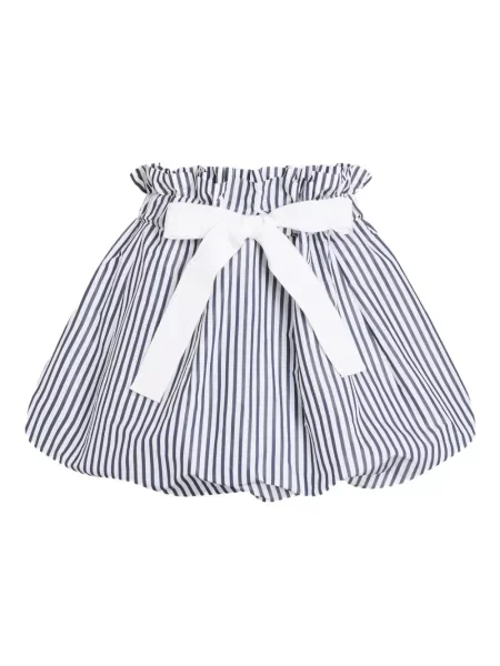 Spódnica mini Patou z kokardką w paski w kształcie litery A niebieska