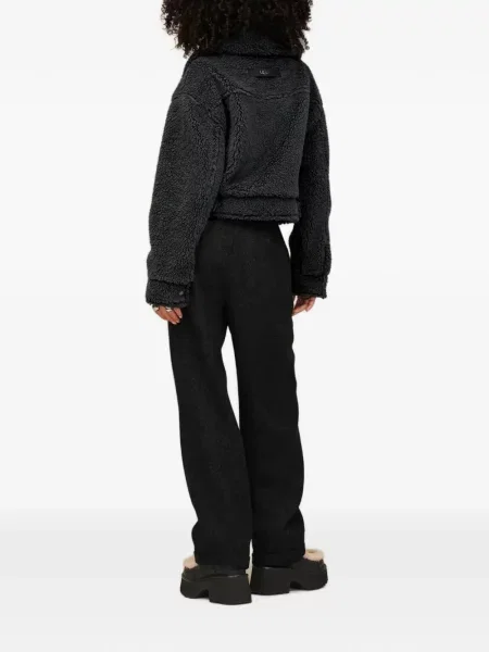 Geacă Ugg din piele de oaie negru