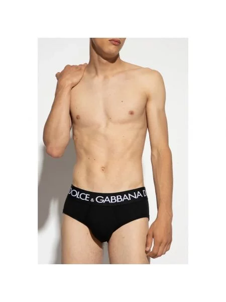 Majtki Dolce And Gabbana z dżerseju czarne