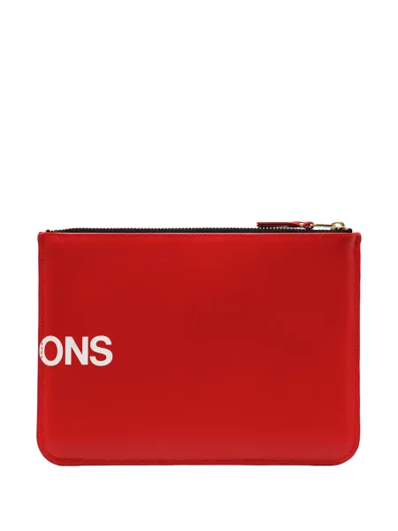 Iš natūralios odos raštuotas piniginė Comme Des Garçons Wallet raudona