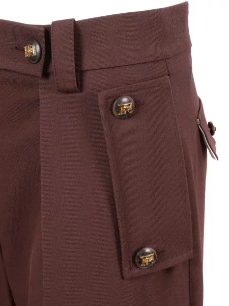 Pantaloni Elisabetta Franchi plisate maro