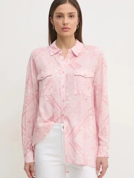Gaudi camasa femei cu guler clasic relaxed roz
