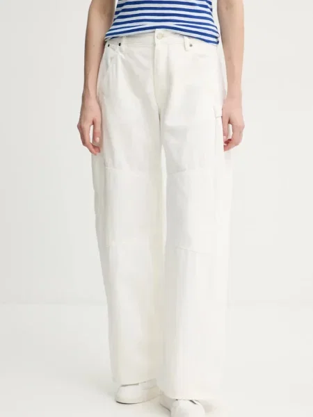 G-Star Raw jeansy high waist beżowe