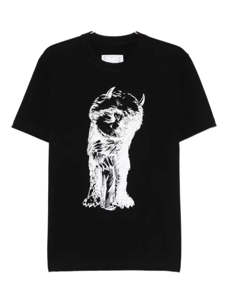 Tricou Sacai cu imagine negru