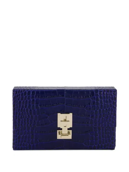 Kožna clutch torbica Tom Ford plava