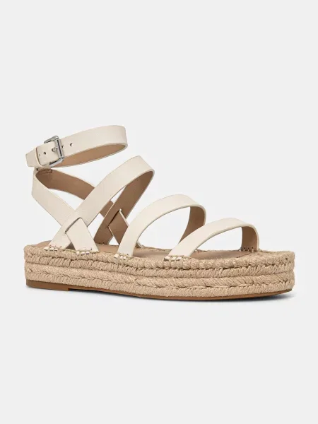Кожени сандали Lauren Ralph Lauren Polly Gldtr с платформа бежово