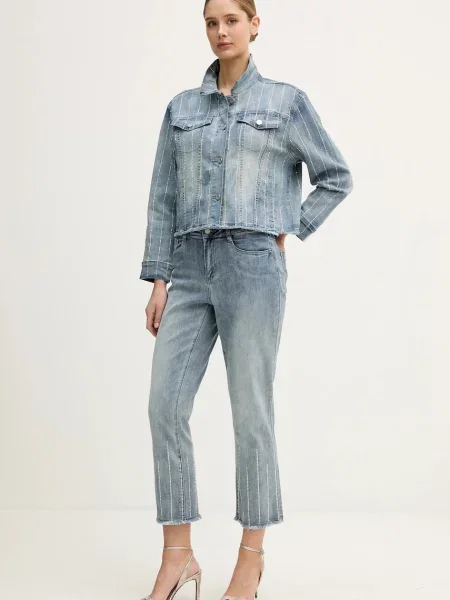 Joseph Ribkoff jeansy high waist niebieskie