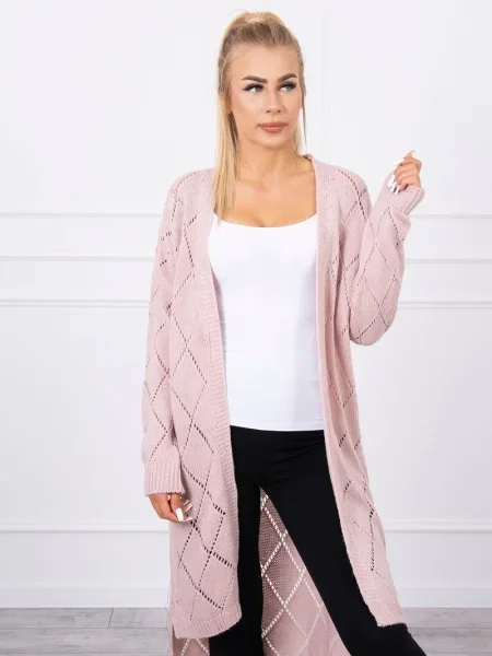 Pulover Kesi cu imprimeu geometric roz