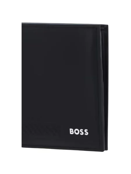 BOSS BLACK De piele portofel GB_Monogram negru