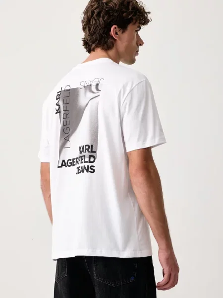 Karl Lagerfeld Jeans tricou de damă din alb