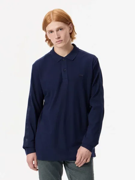 Поло Lacoste синее