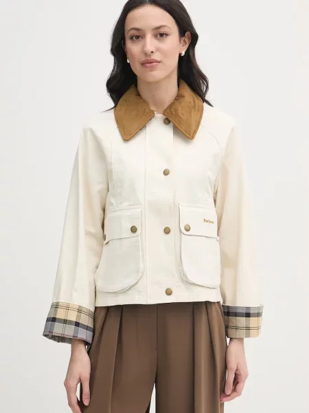 Barbour krótka kurtka beżowa